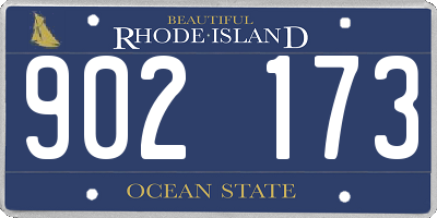 RI license plate 902173