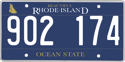 RI license plate 902174