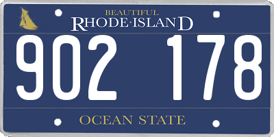 RI license plate 902178