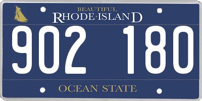RI license plate 902180