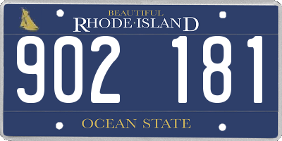 RI license plate 902181