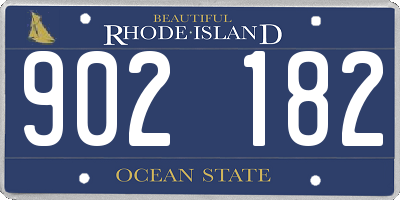RI license plate 902182
