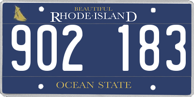 RI license plate 902183