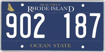 RI license plate 902187