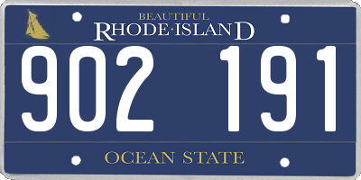 RI license plate 902191