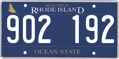 RI license plate 902192