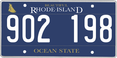 RI license plate 902198