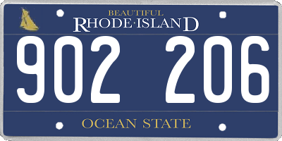 RI license plate 902206