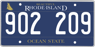 RI license plate 902209