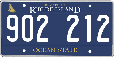 RI license plate 902212