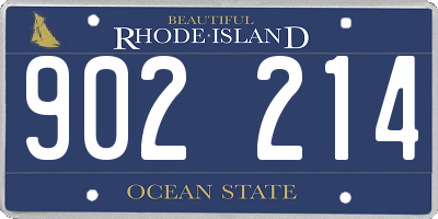 RI license plate 902214