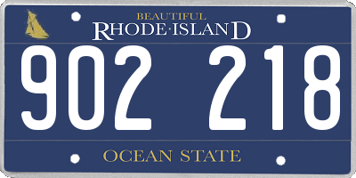 RI license plate 902218