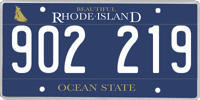 RI license plate 902219