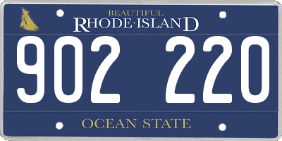 RI license plate 902220