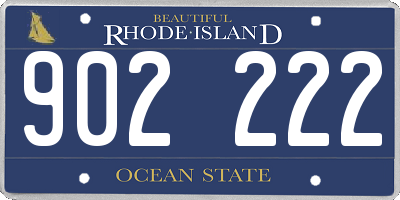 RI license plate 902222