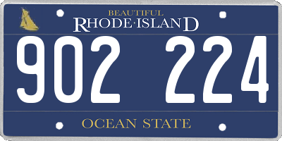 RI license plate 902224