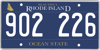 RI license plate 902226