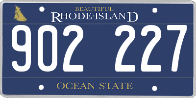 RI license plate 902227