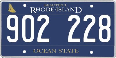 RI license plate 902228