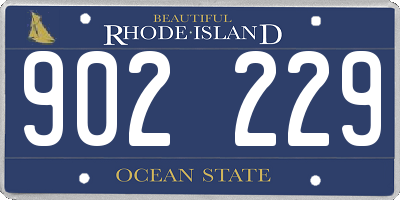 RI license plate 902229