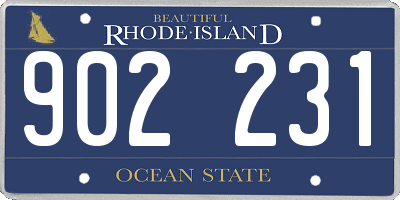 RI license plate 902231