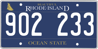 RI license plate 902233