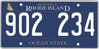 RI license plate 902234