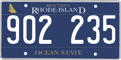RI license plate 902235
