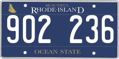 RI license plate 902236