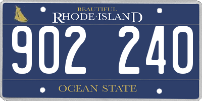 RI license plate 902240