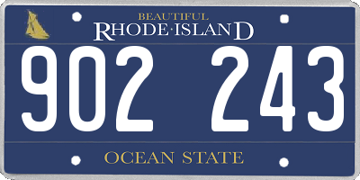 RI license plate 902243