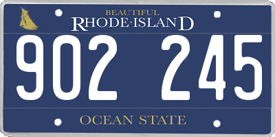 RI license plate 902245