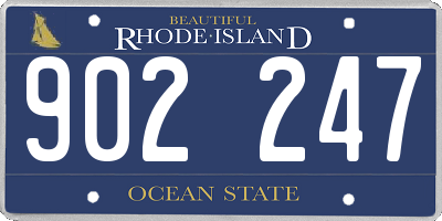 RI license plate 902247
