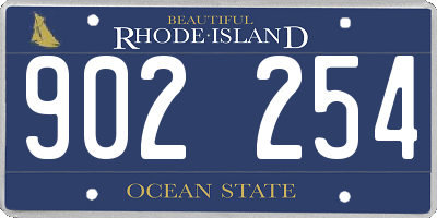 RI license plate 902254