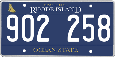 RI license plate 902258