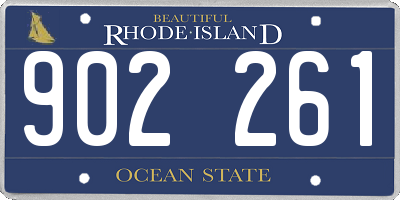 RI license plate 902261
