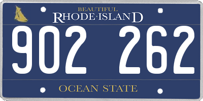 RI license plate 902262