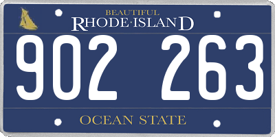 RI license plate 902263