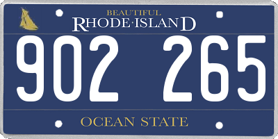 RI license plate 902265