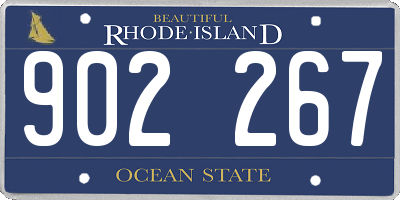 RI license plate 902267