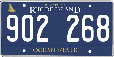 RI license plate 902268
