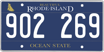 RI license plate 902269