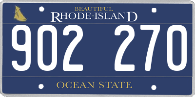 RI license plate 902270