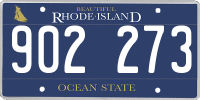 RI license plate 902273