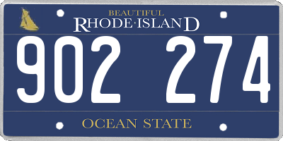 RI license plate 902274
