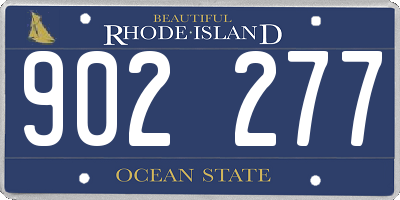 RI license plate 902277
