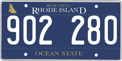 RI license plate 902280