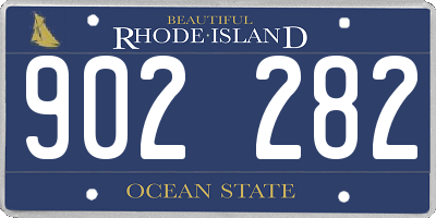 RI license plate 902282