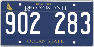 RI license plate 902283