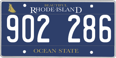 RI license plate 902286